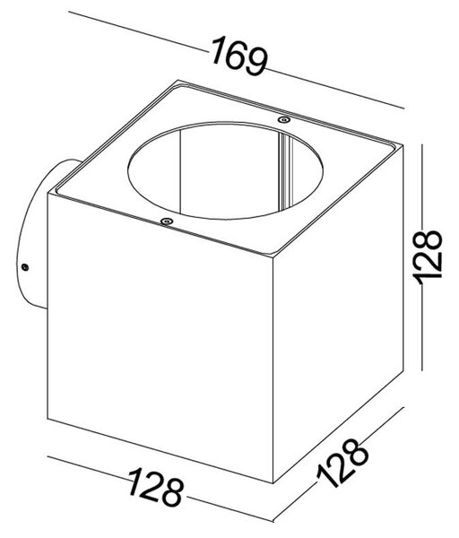 Dice Angle LED nástěnné svítidlo IP65 8°