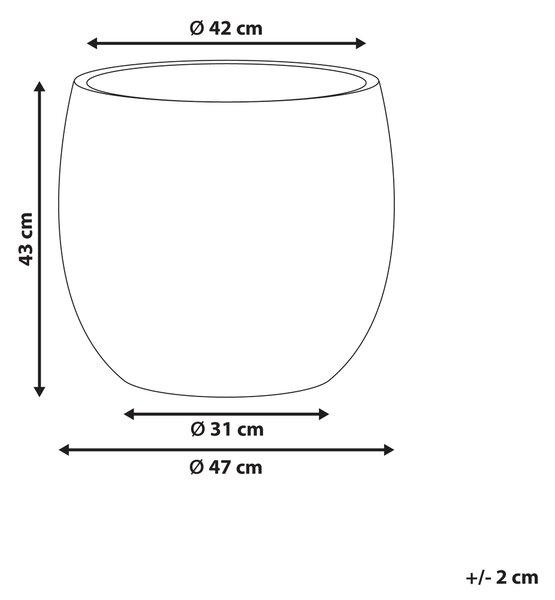 Květináč BAIYUN 47 cm Šedá
