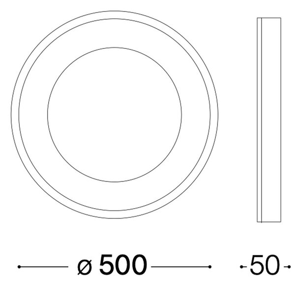 Ideal lux Planet LED přisazené kruhové svítidlo Ø 300mmBílá