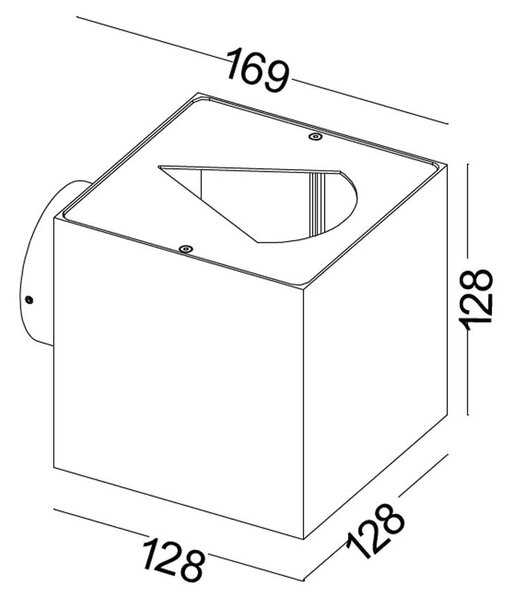 Dice Angle LED nástěnné svítidlo IP65 8°