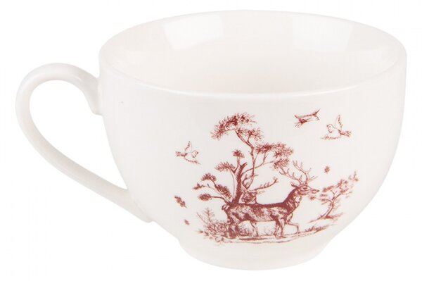 Porcelánový šálek s podšálkem Pretty Forest – 12x9x6 cm