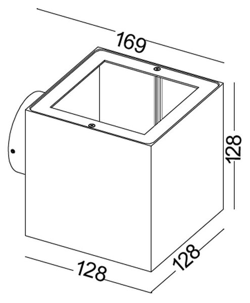 Dice Angle LED nástěnné svítidlo IP65 8°
