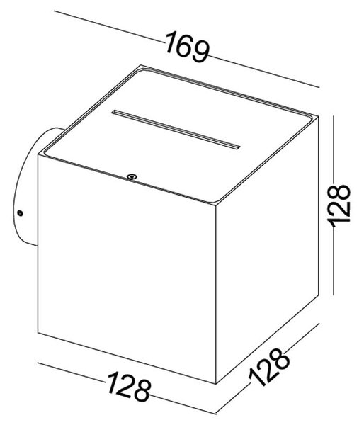 Dice Angle LED nástěnné svítidlo IP65 8°