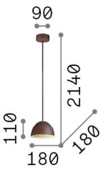 Ideal lux Folk E27 závěsné svítidlo Ø400mm