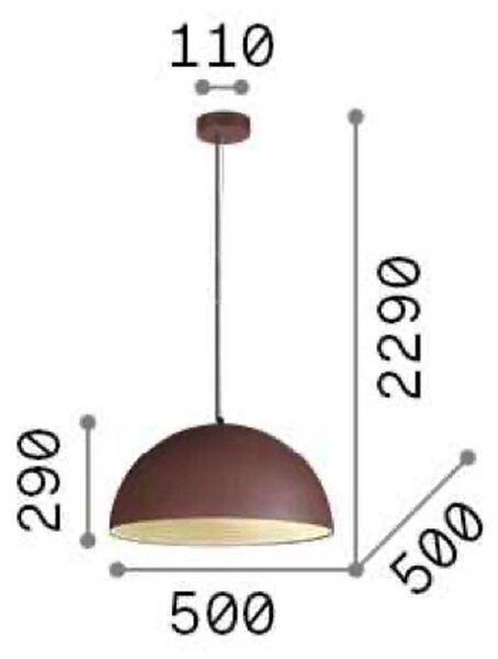 Ideal lux Folk E27 závěsné svítidlo Ø400mm
