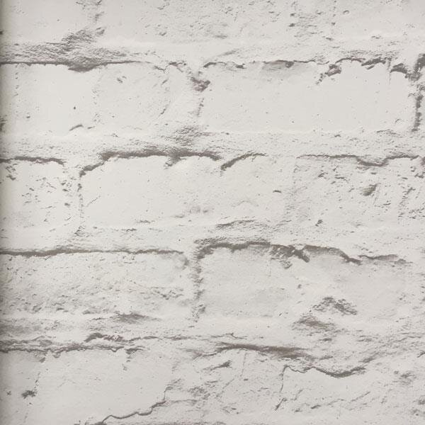 Vliesové tapety na zeď 19603, cihlová zeď bílo-hnědá, rozměr 10,05 m x 0,53 m, GRANDECO