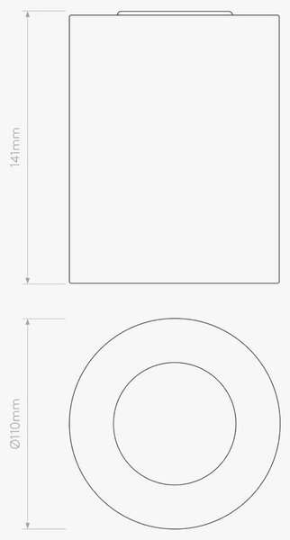 Astro Kos 140 GU10 kulaté přisazené svítidlo IP44
