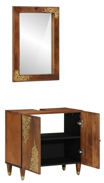 Sada koupelnových skříněk 2 ks Medová hnědá 62 x 33 x 58 cm 3310147