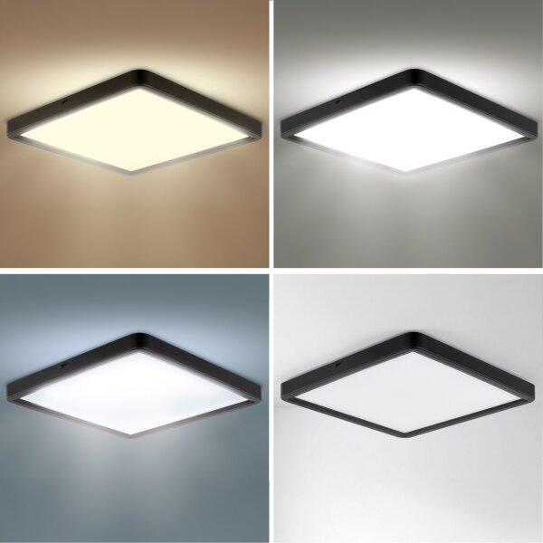 Brilagi -LED Stmív. strop. svítidlo ESTELA SQUARE LED/36W/230V 31x31 cm černá+DO