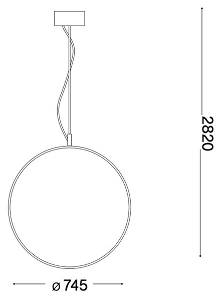 Ideal lux Circus LED kruhové závěsné svítidlo ⌀445mm