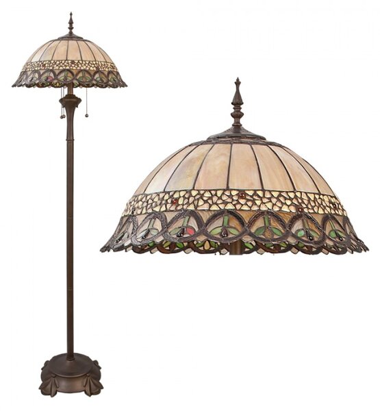 Stojací lampa Tiffany- Ø 50*165 cm 3x E27 / Max 60w – 50x165 cm