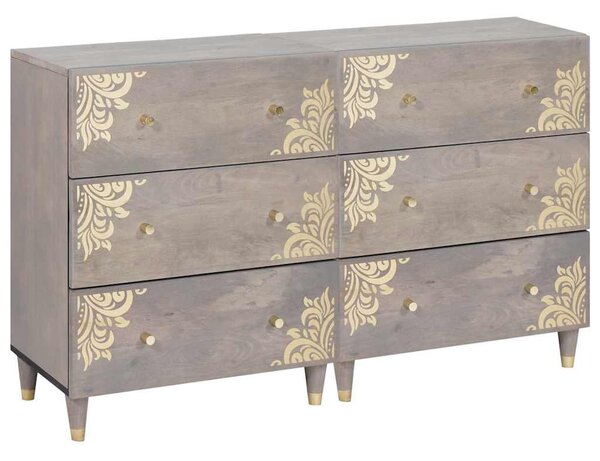 Servírovací skříň 2 ks 60 x 33 x 75 cm Masivní mangové dřevo 3310151