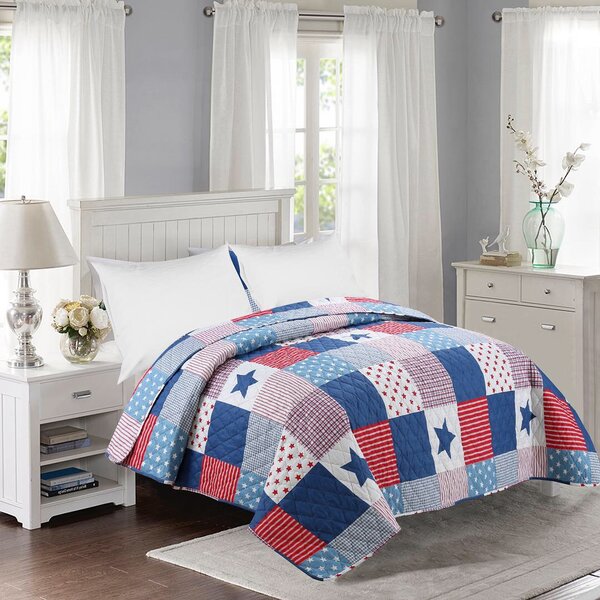 Prošívaný přehoz přes postel 200×240 cm – Patchwork Stars
