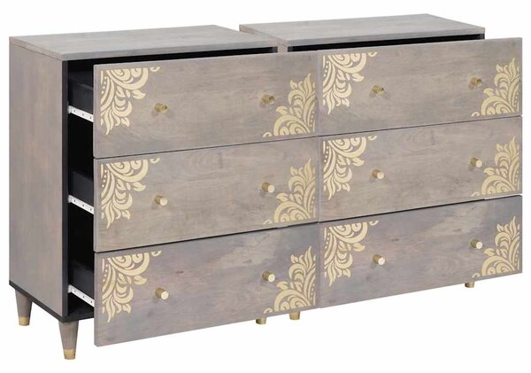 Servírovací skříň 2 ks 60 x 33 x 75 cm Masivní mangové dřevo 3310151