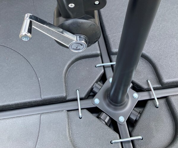 Set slunečník Hook pr. 3m černý + sada závaží