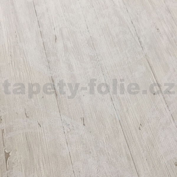 Vliesové tapety na zeď Facade FC2206, dřevěný obklad s bílým ornamentem, rozměr 10,05 m x 0,53 m, GRANDECO