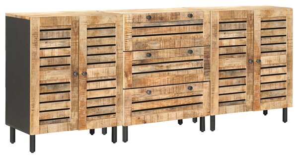 Úložné skříně 3 ks 180 x 33 x 75 cm Masivní mangové dřevo 3310164