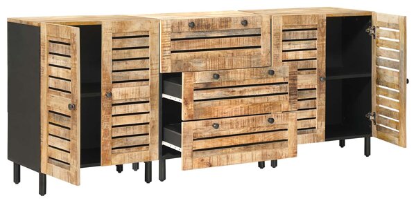 Úložné skříně 3 ks 180 x 33 x 75 cm Masivní mangové dřevo 3310164