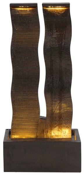 Zahradní fontána s LED hnědá SUNLINE