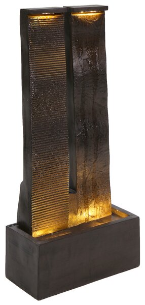 Zahradní fontána s LED hnědá SUNLINE