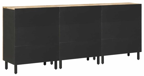 Úložné skříně 3 ks 180 x 33 x 75 cm Masivní mangové dřevo 3310164