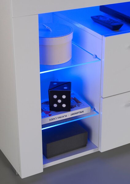 KOMODA POD TELEVIZI, bílá, 153/44/44 cm MID.YOU - Online Only TV příslušenství, Online Only