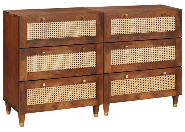 Sestava komody 2 ks 60 x 33,5 x 75 cm Masivní mangové dřevo 3310169
