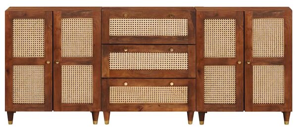 Sestava komody 3 ks 180 x 33 x 75 cm Masivní mangové dřevo 3310170