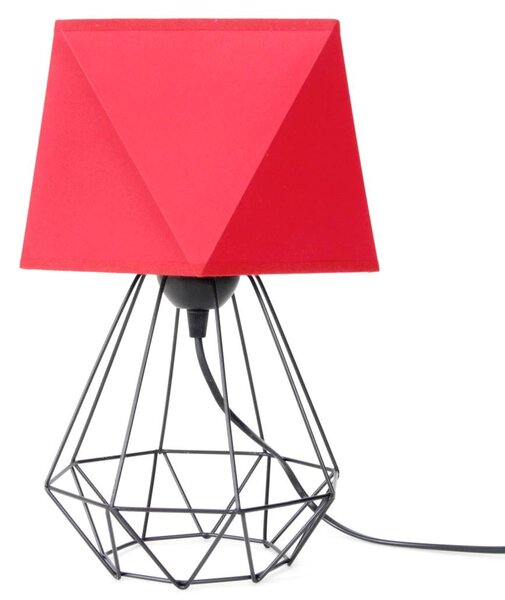 Moderní stolní lampa DIJAMO, 1xE27, 60W, červená