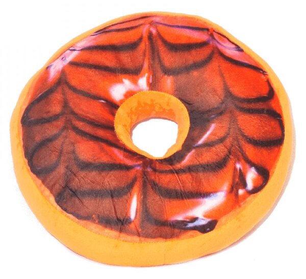 Plyšový polštář Donut s karamelovou polevou