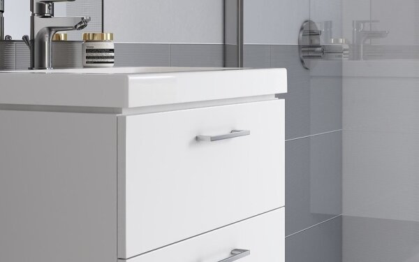 Cersanit S801-149-DSM - Závěsná koupelnová skříňka s umyvadlem LARA 80 cm bílá