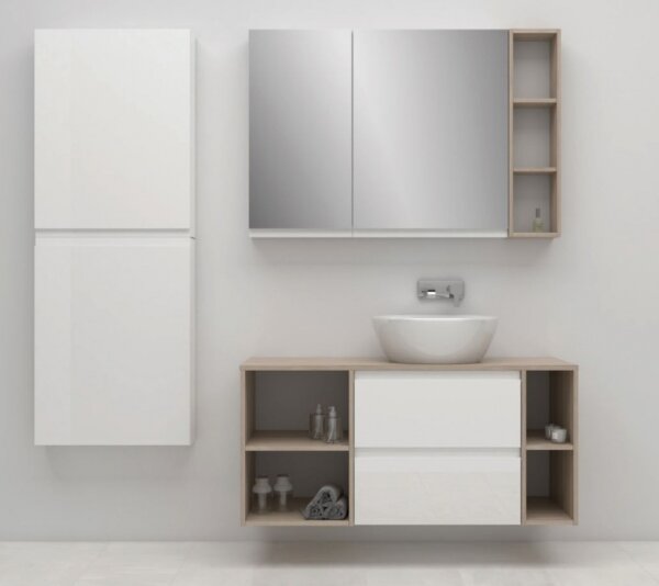 Cersanit S590-030 - Zrcadlová koupelnová skříňka MODUO 80x40 cm
