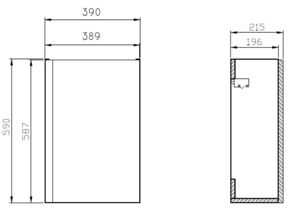 Cersanit S929-014 - Koupelnová skříňka pod umyvadlo MODUO 39x21,5 cm lesklá bílá