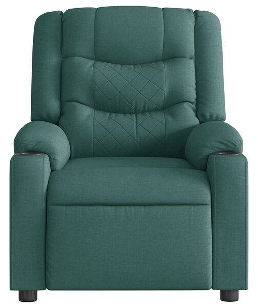 Elektrické polohovací křeslo tmavě zelené textil 3310250