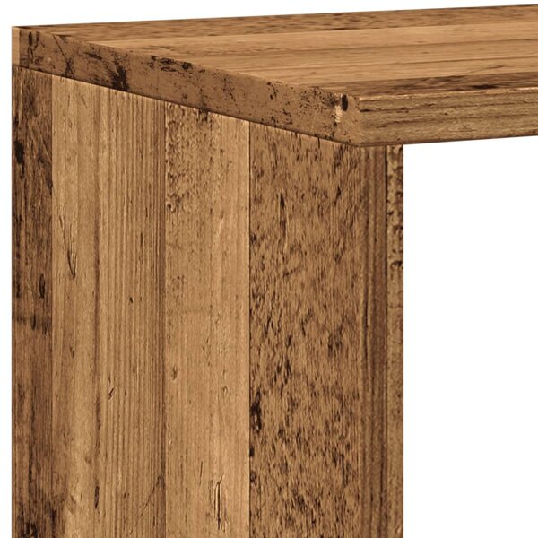 Knihovna old wood 137,5 x 29 x 137,5 cm kompozitní dřevo 3310296