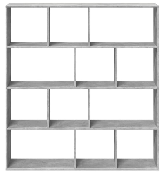 Knihovna betonově šedá 132 x 29 x 141,5 cm kompozitní dřevo 3310310