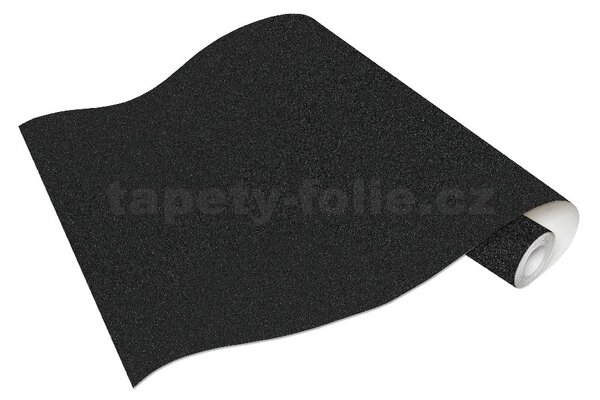 Vliesové tapety na zeď IMPOL Timeless 02403-10, rozměr 10,05 m x 0,53 m, strukturovaná černá s třpytkami, ERISMANN