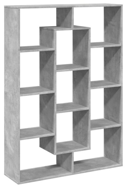 Knihovna betonově šedá 102 x 29 x 143 cm kompozitní dřevo 3310301