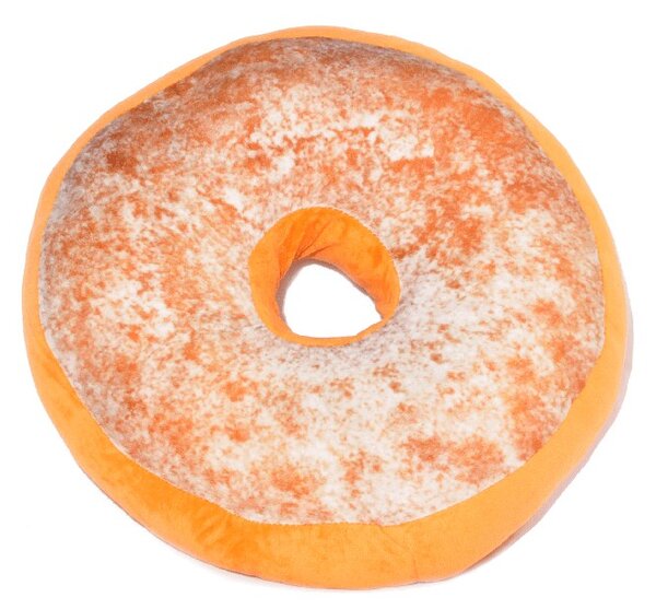 Dekorační polštářek Donut s polevou – různé druhy Barva: Bílá poleva s barevným posypem