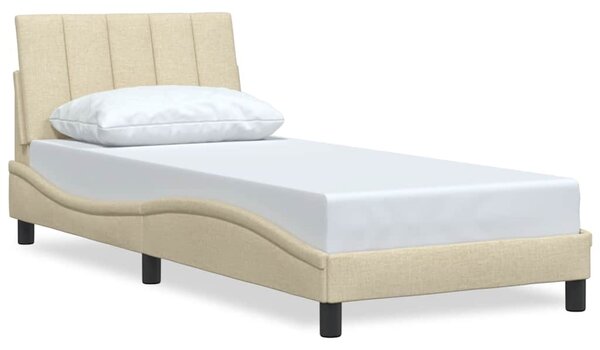 Rám postele bez matrací Hanko krémově 80x200 cm textil 3310354