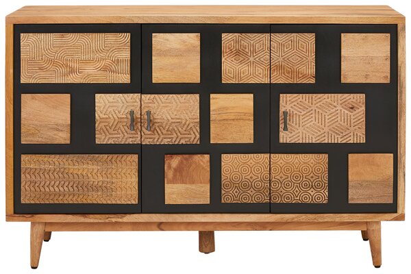 ŠIROKÁ KOMODA, akácie, mangové dřevo, přírodní barvy, 130/82/42 cm Livetastic - Online Only komody, Online Only