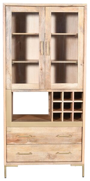 VITRÍNA, mangové dřevo, 90/192/40 cm MID.YOU - Kredence a vitríny, Online Only