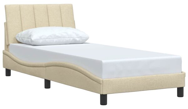 Rám postele bez matrací Hanko krémově 80x200 cm textil 3310354