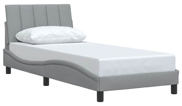 Rám postele bez matrace Hanko světle šedá 80 x 200 cm textil 3310349