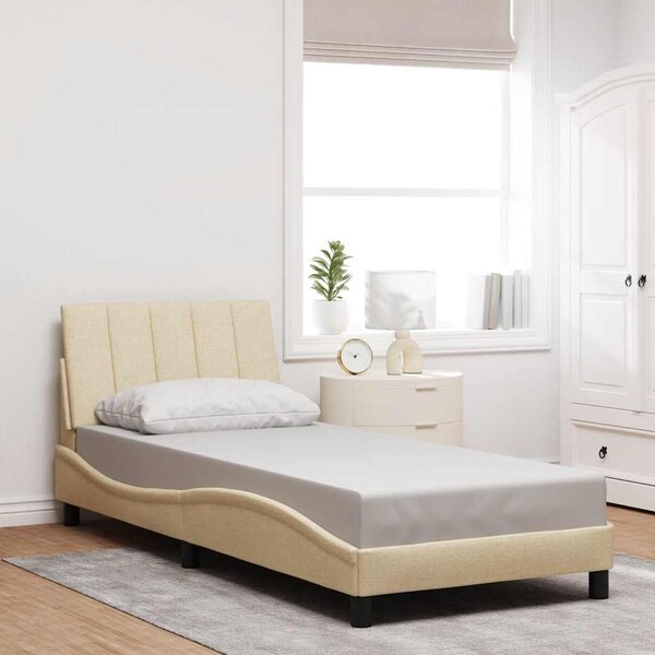 Rám postele bez matrací Hanko krémově 80x200 cm textil 3310354