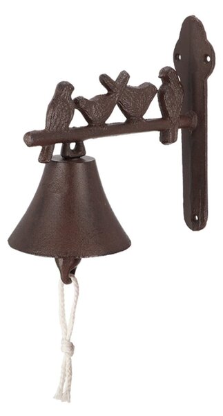 Litinový nástěnný zvonek s dekorativními ptáčky Esschert Design