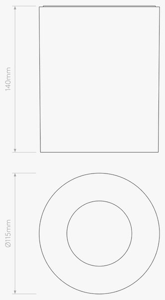 Astro Kos LED kulaté přisazené svítidlo IP65 Bílá140mm - 12.8W