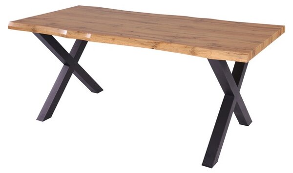 Jídelní stůl ENRICO dub divoký/černá, šířka 180 cm