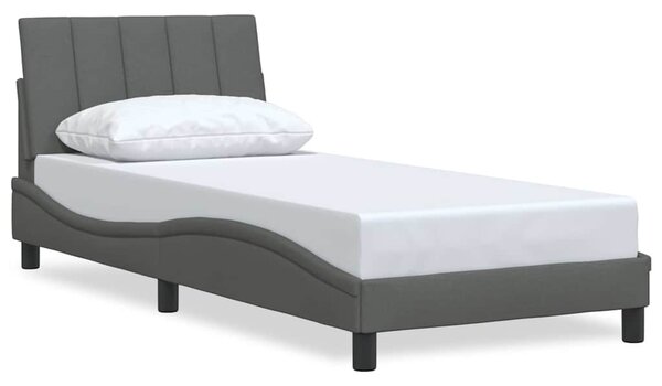 Rám postele bez matrace Hanko tmavě šedý 90 x 200 cm textil 3310364