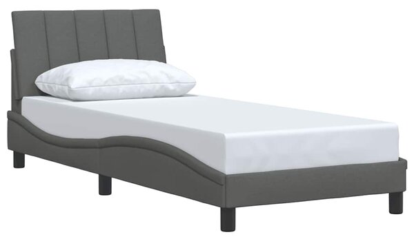 Rám postele bez matrace Hanko tmavě šedý 90 x 200 cm textil 3310364